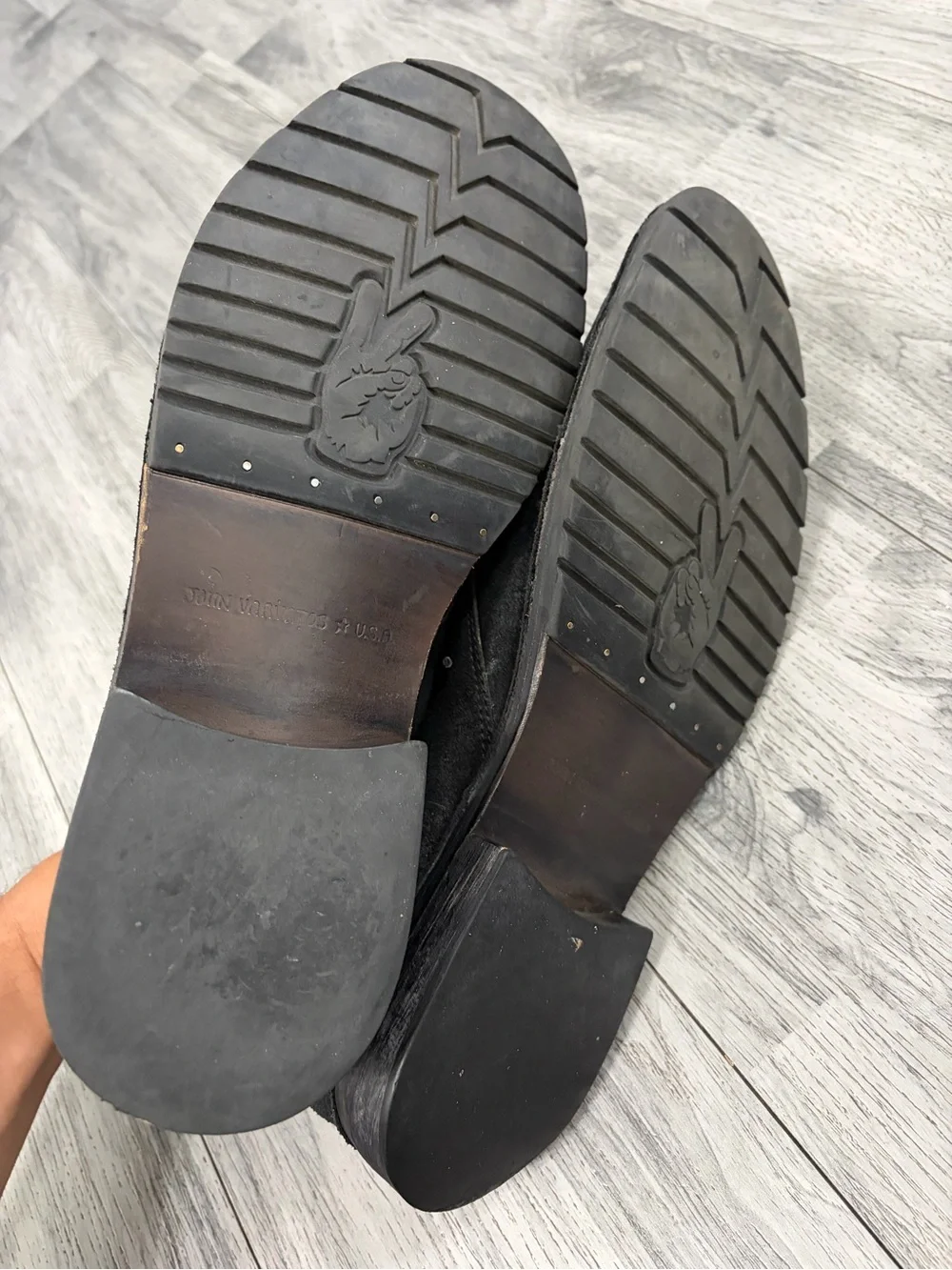 John Varvatos Black Suede Chukka Desert Boots